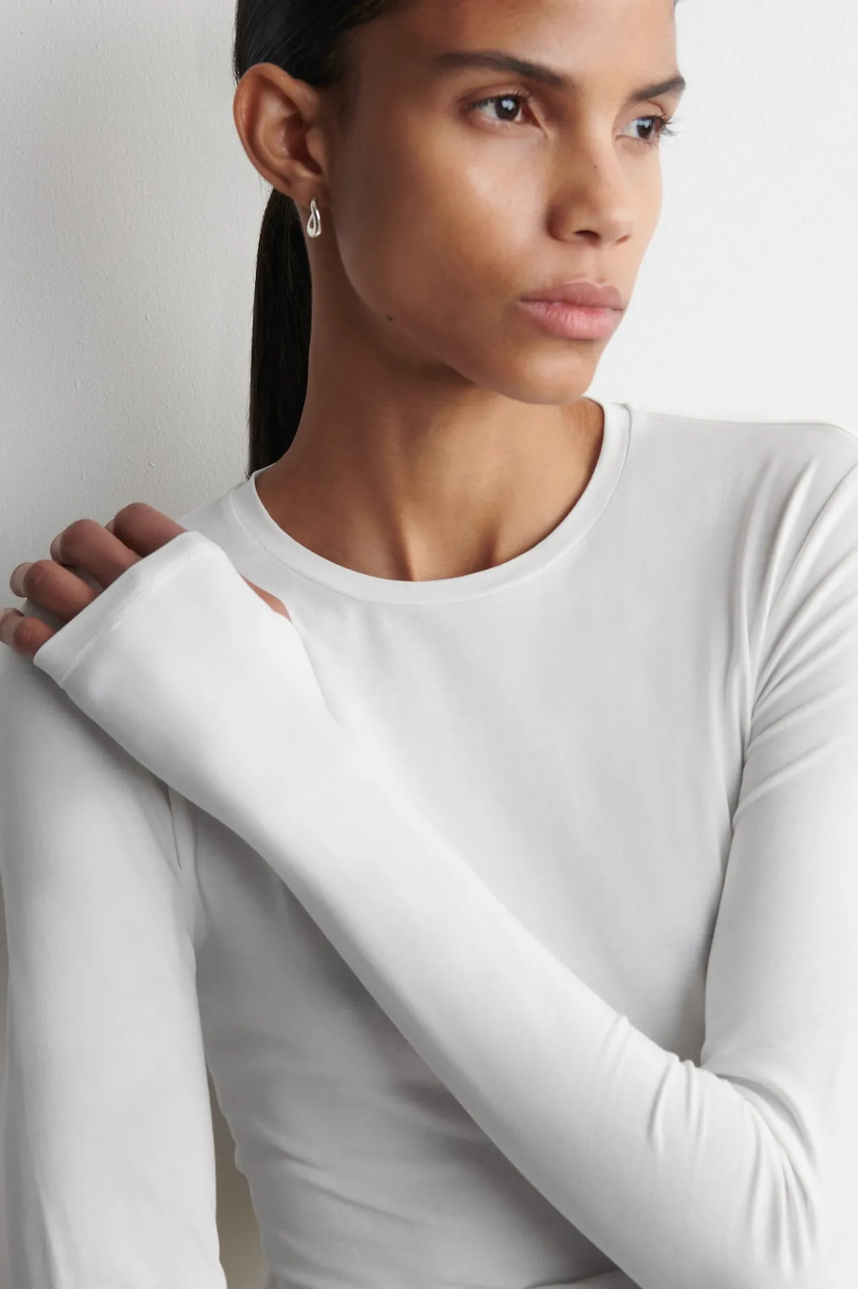 COTTON LONG-SLEEVED TOP