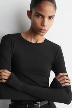 COTTON LONG-SLEEVED TOP