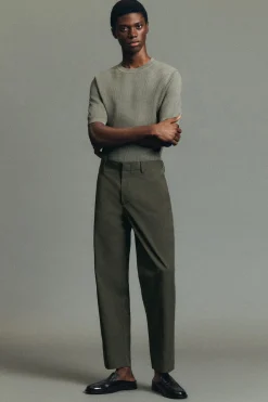 COTTON REGULAR-FIT TAPERED CHINOS