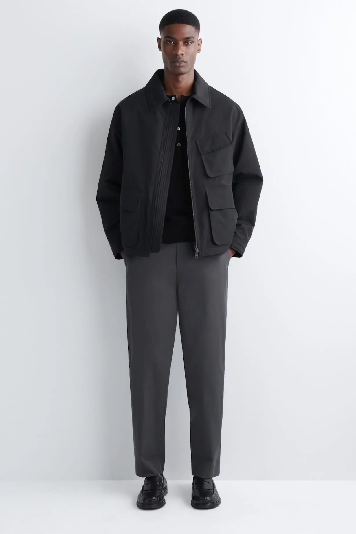 COTTON REGULAR-FIT TAPERED CHINOS