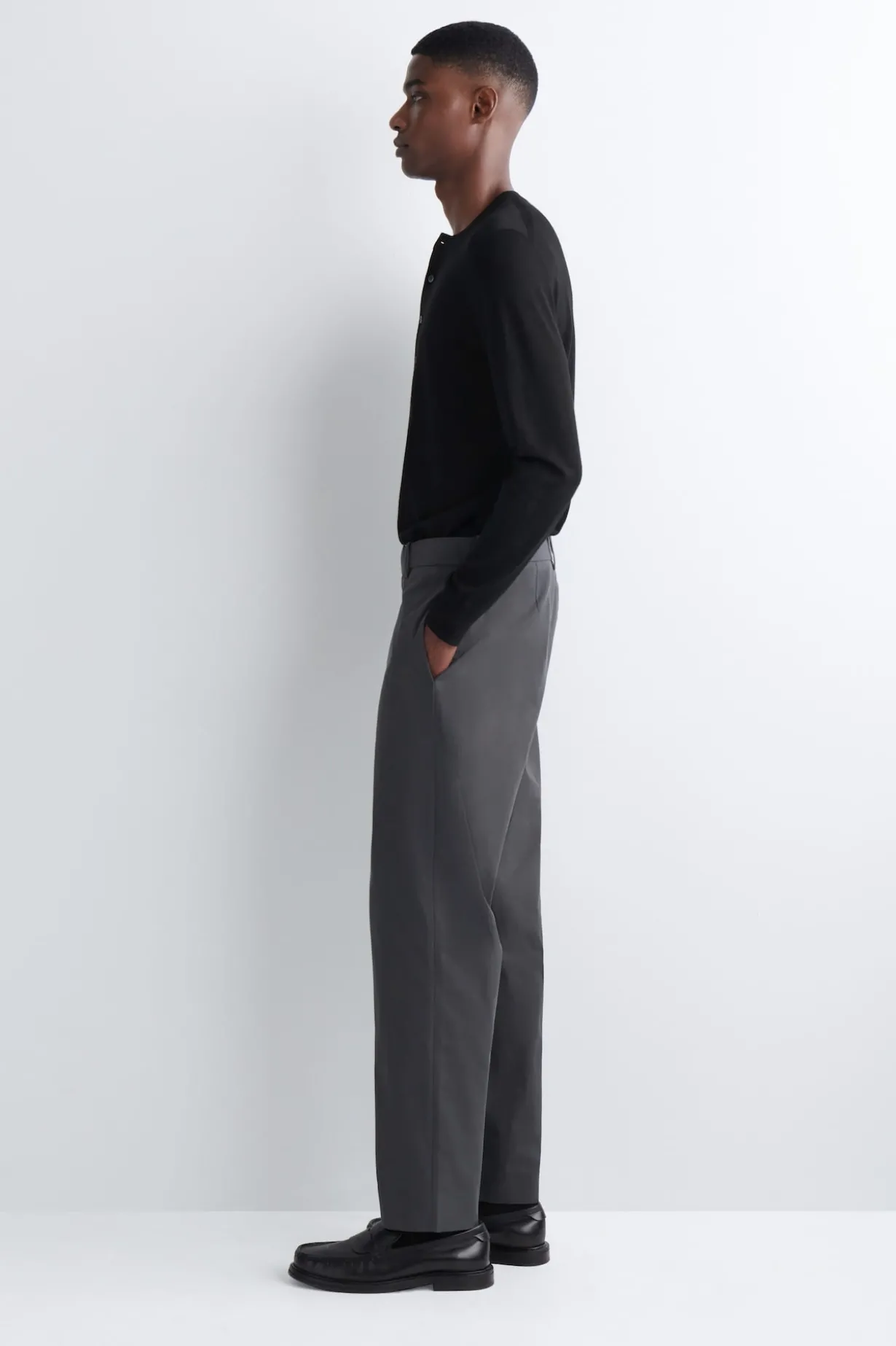 COTTON REGULAR-FIT TAPERED CHINOS