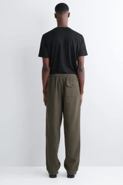 COTTON RELAXED-FIT STRAIGHT-LEG UTILITY PANTS