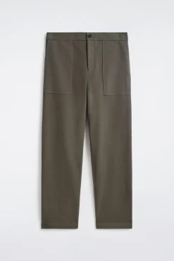 COTTON RELAXED-FIT STRAIGHT-LEG UTILITY PANTS