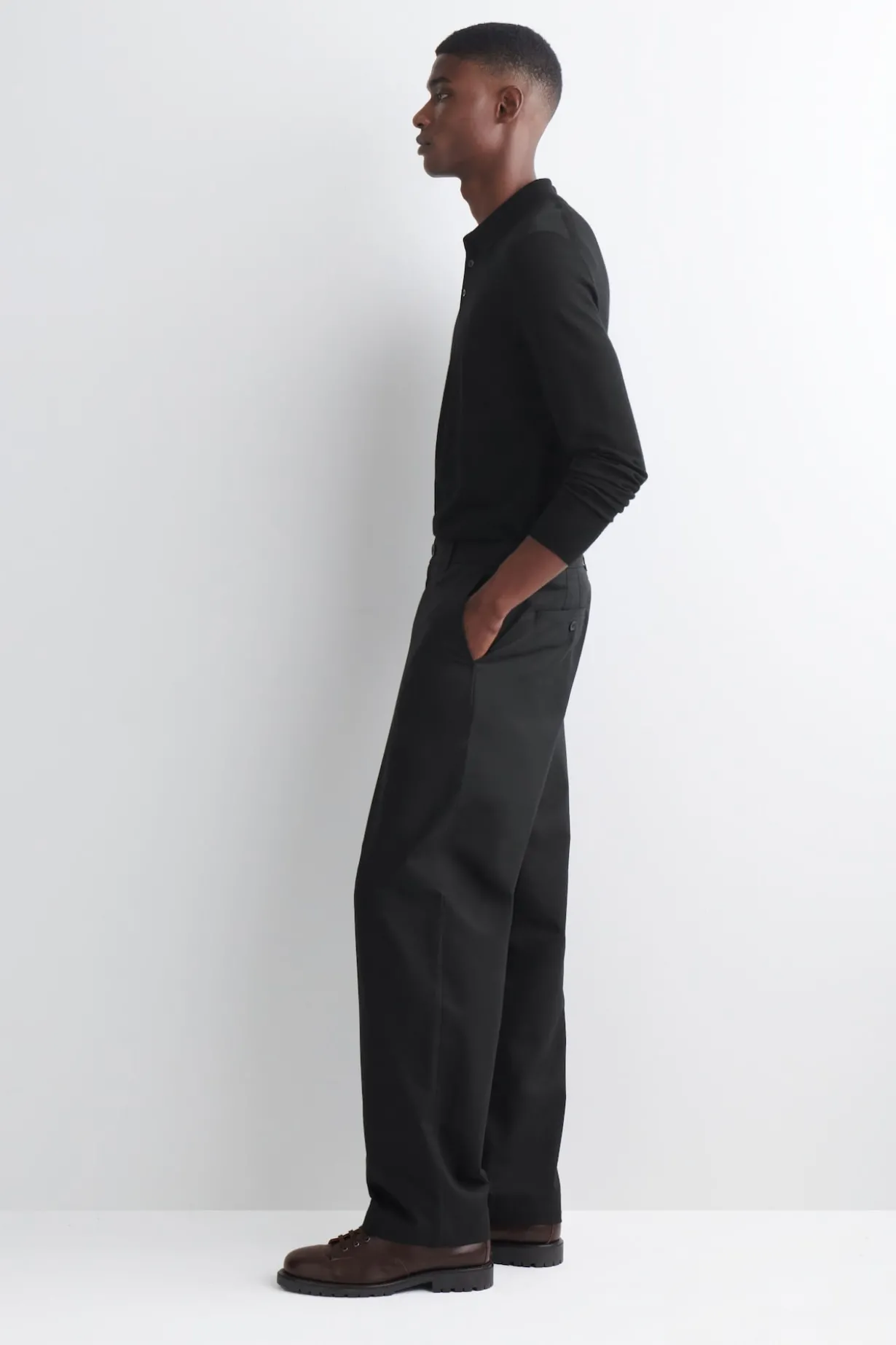 COTTON STRAIGHT-LEG CHINOS