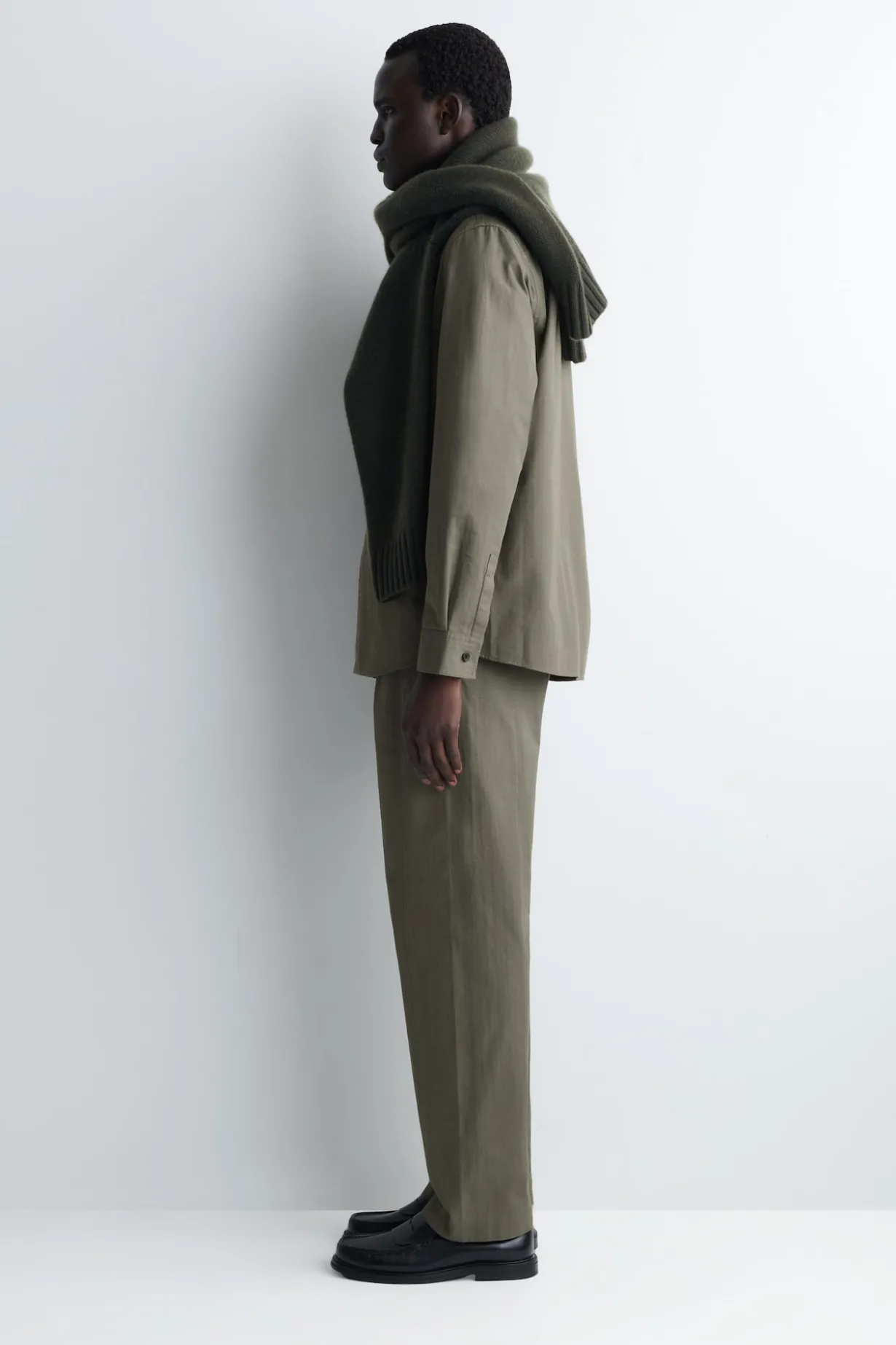 COTTON STRAIGHT-LEG PANTS