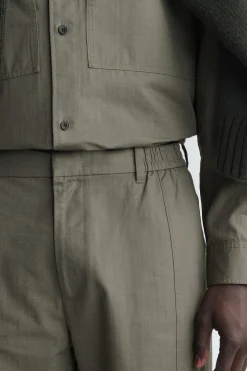 COTTON STRAIGHT-LEG PANTS