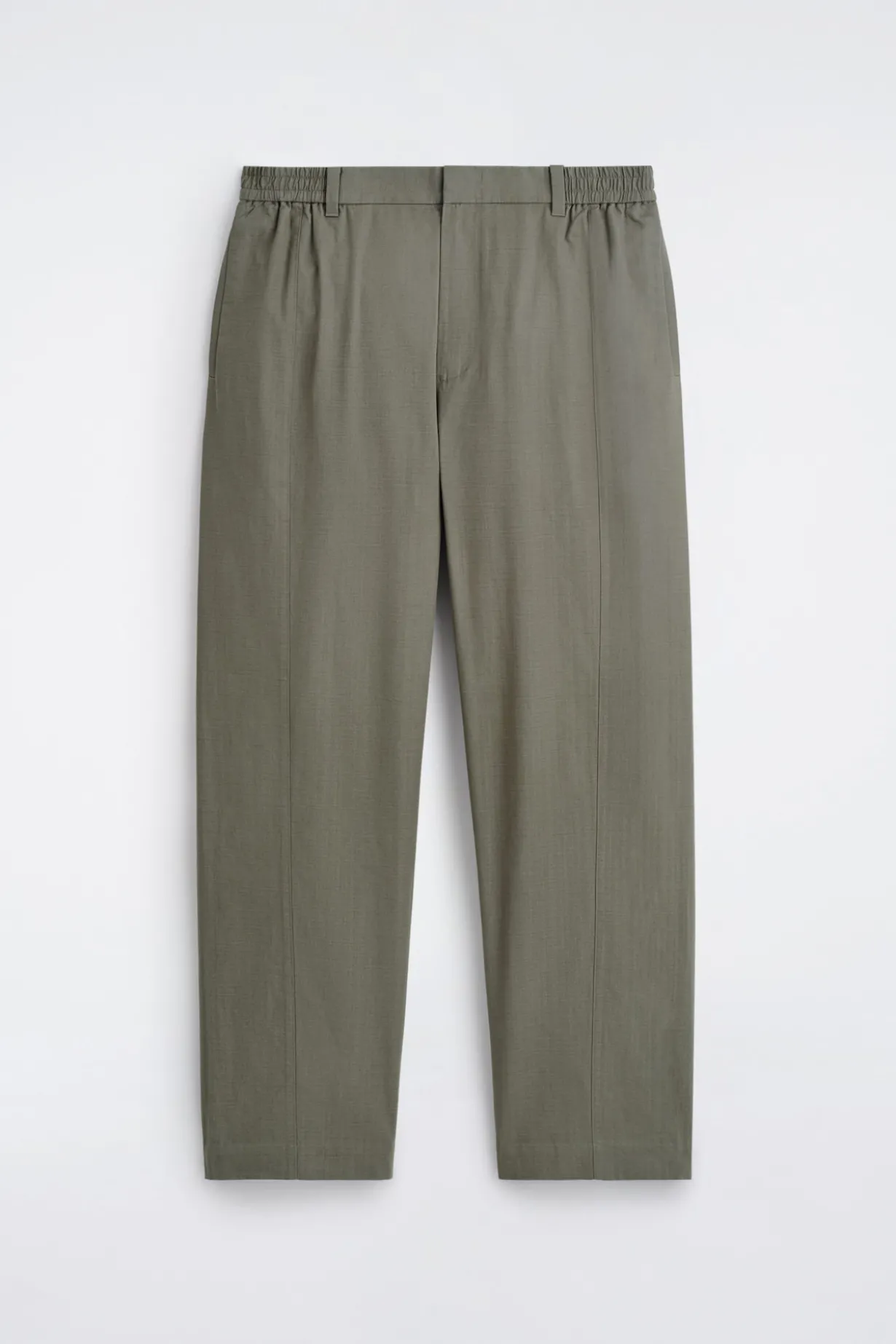 COTTON STRAIGHT-LEG PANTS