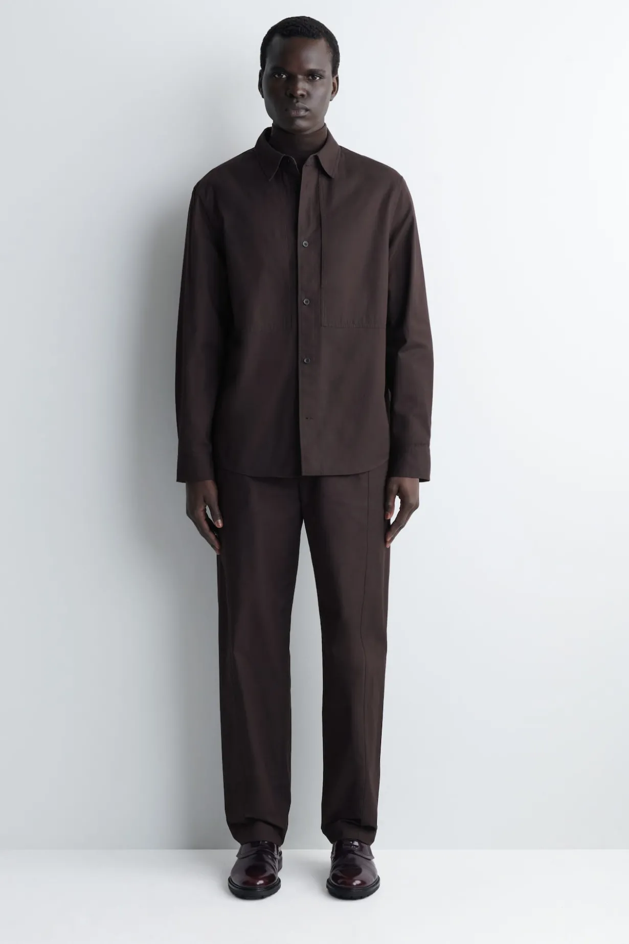 COTTON STRAIGHT-LEG PANTS