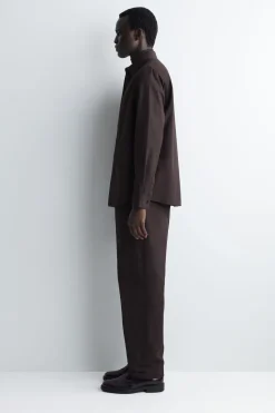 COTTON STRAIGHT-LEG PANTS
