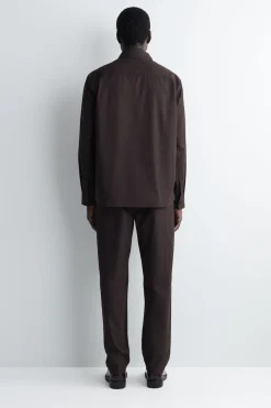 COTTON STRAIGHT-LEG PANTS