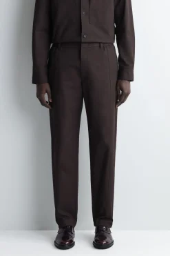 COTTON STRAIGHT-LEG PANTS