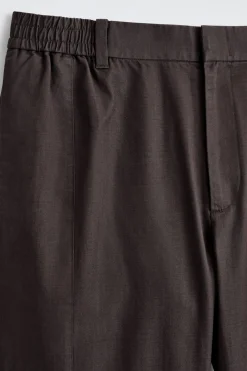 COTTON STRAIGHT-LEG PANTS