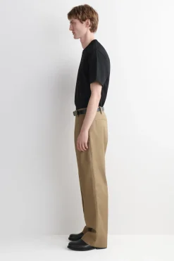 COTTON WIDE-LEG PANTS
