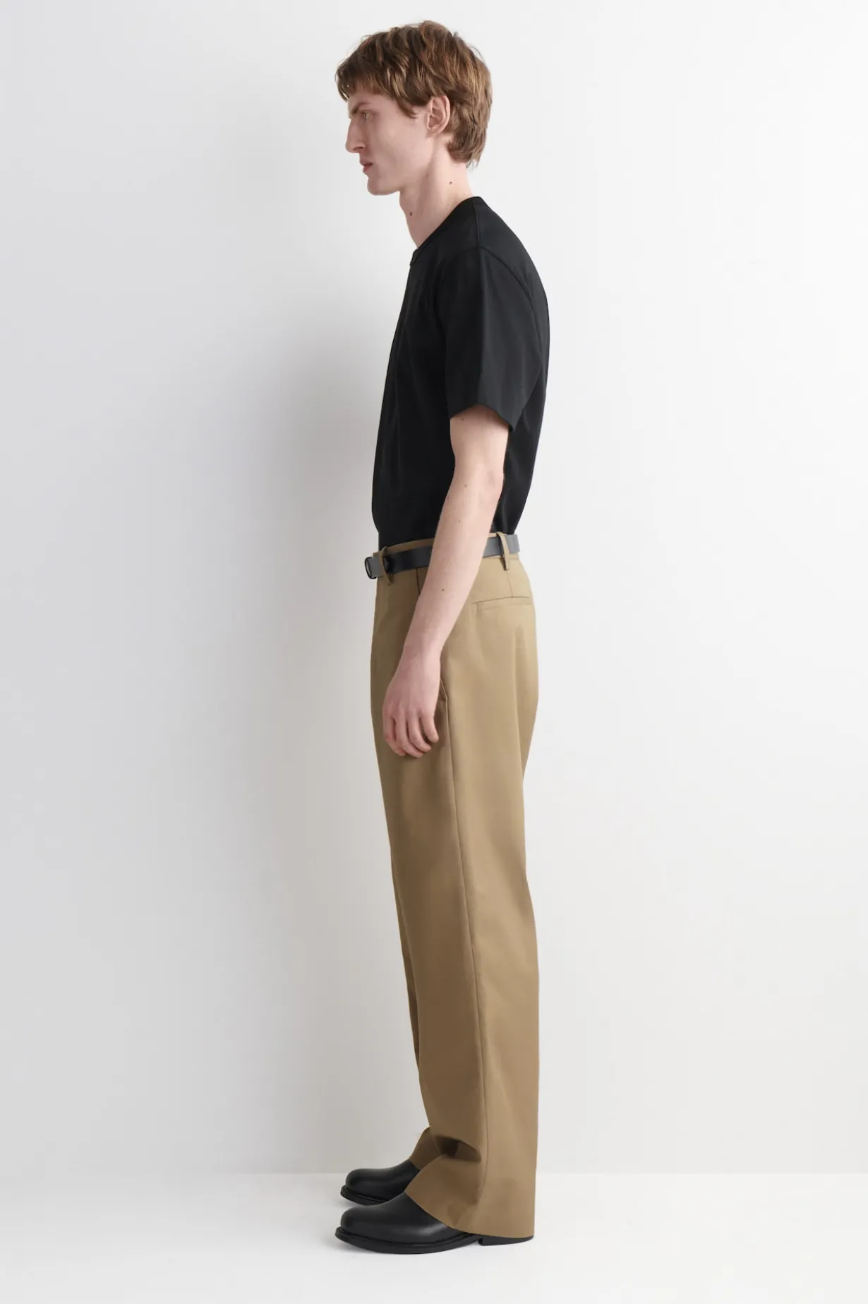 COTTON WIDE-LEG PANTS