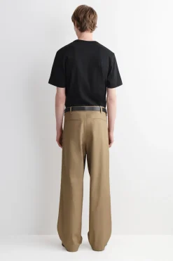 COTTON WIDE-LEG PANTS
