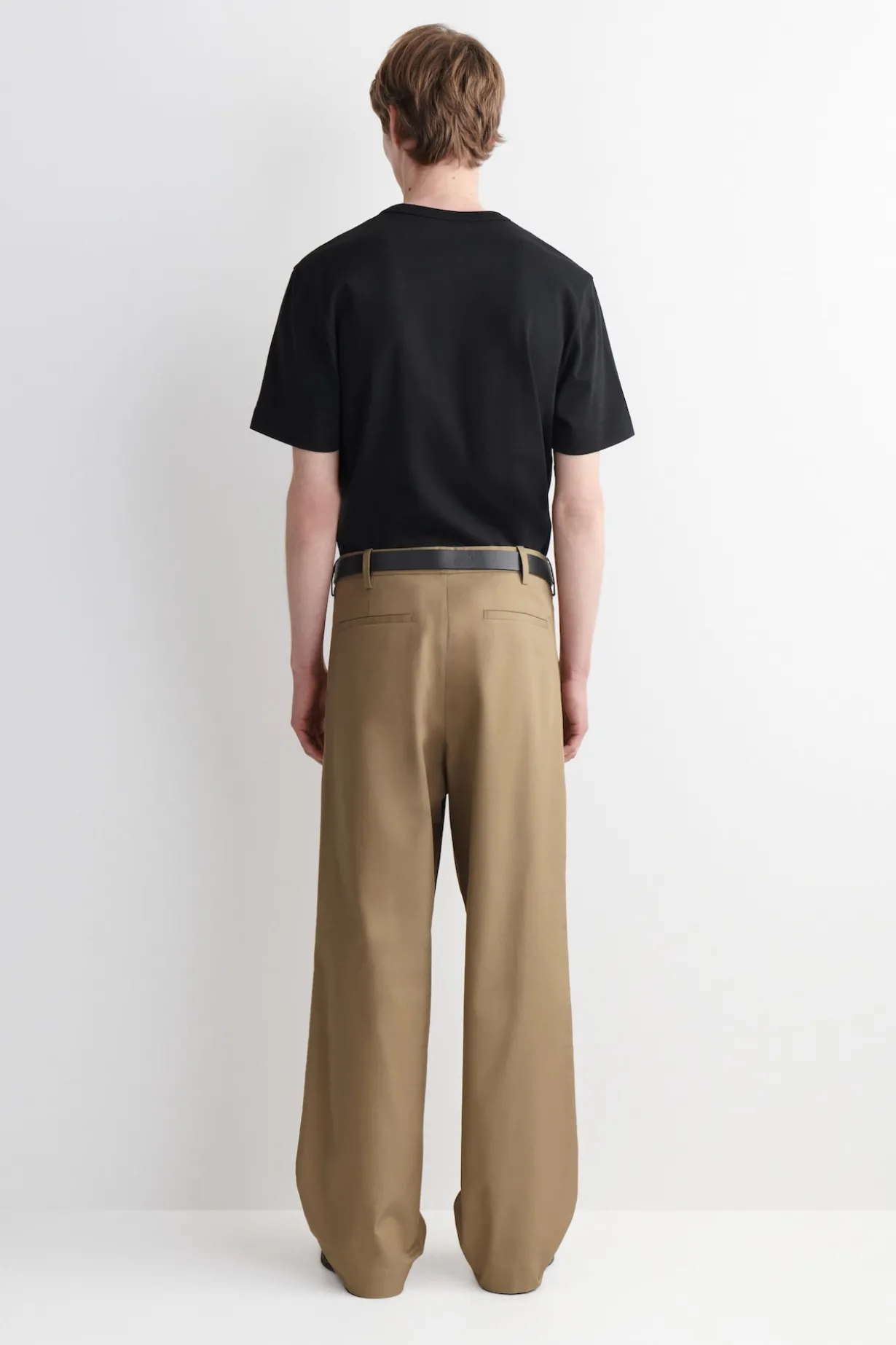COTTON WIDE-LEG PANTS
