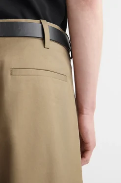 COTTON WIDE-LEG PANTS