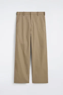COTTON WIDE-LEG PANTS