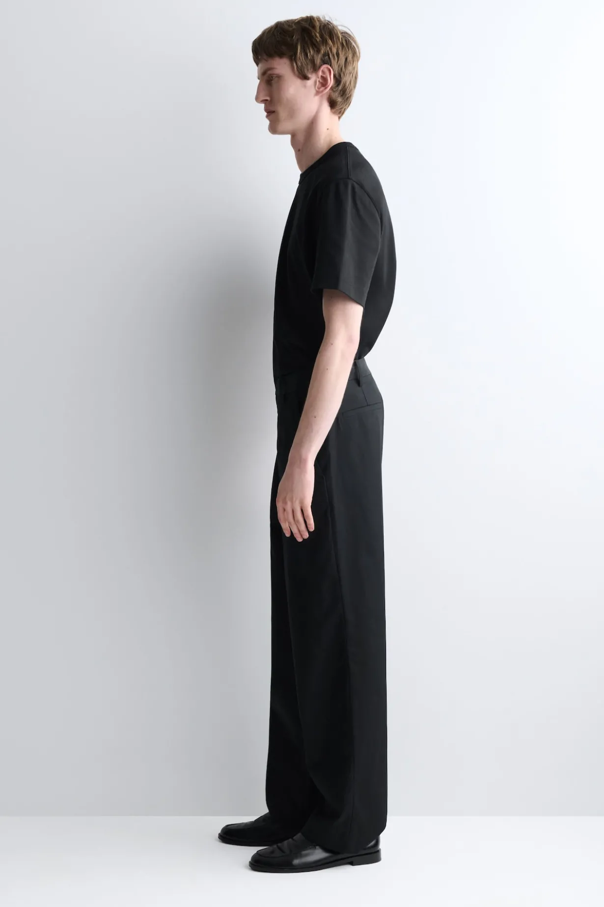 COTTON WIDE-LEG PANTS