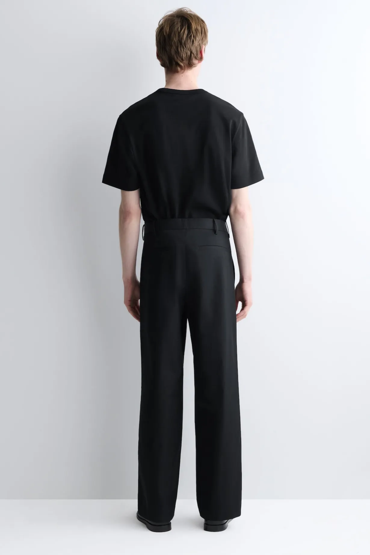 COTTON WIDE-LEG PANTS