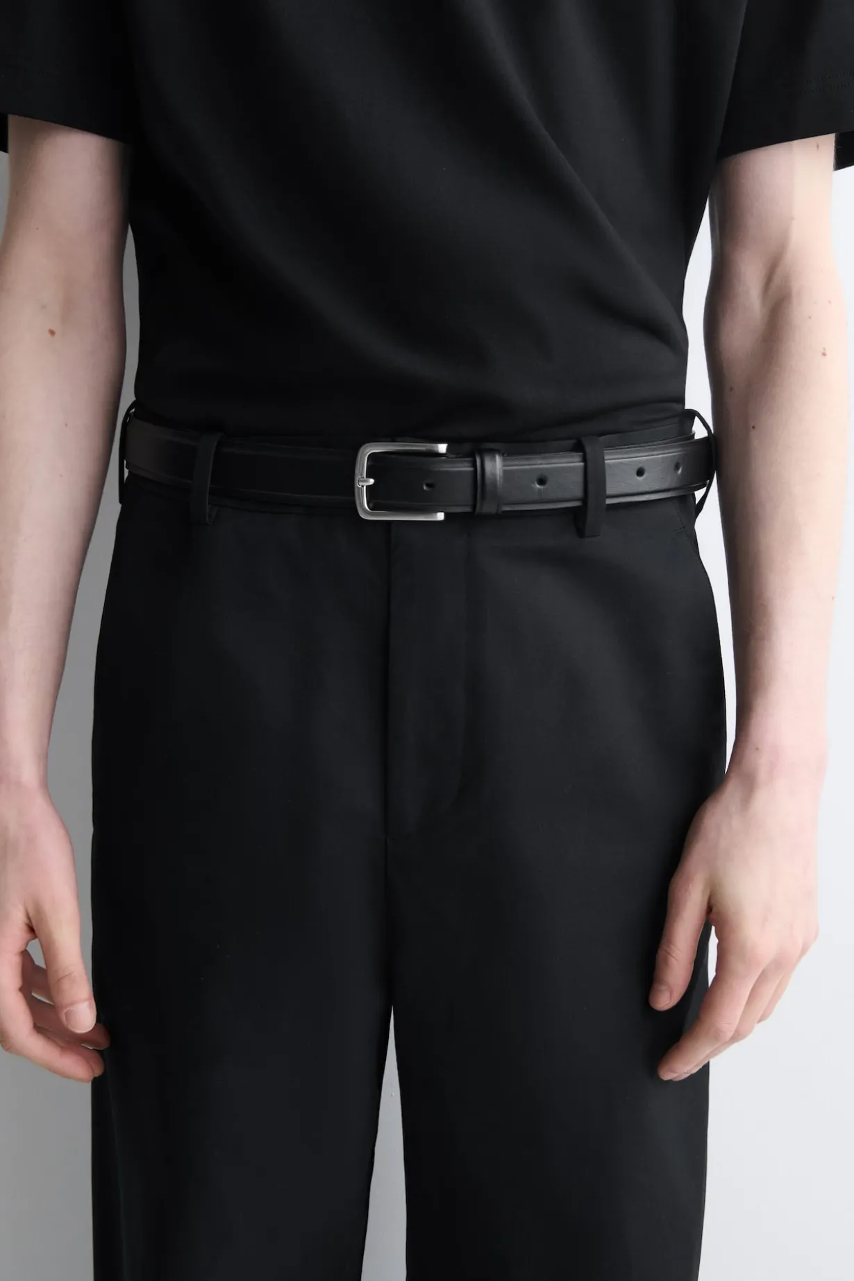 COTTON WIDE-LEG PANTS