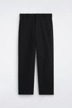 COTTON WIDE-LEG PANTS