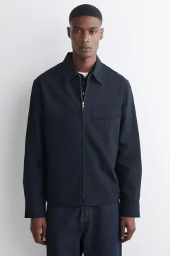 COTTON ZIPPED OVERSHIRT