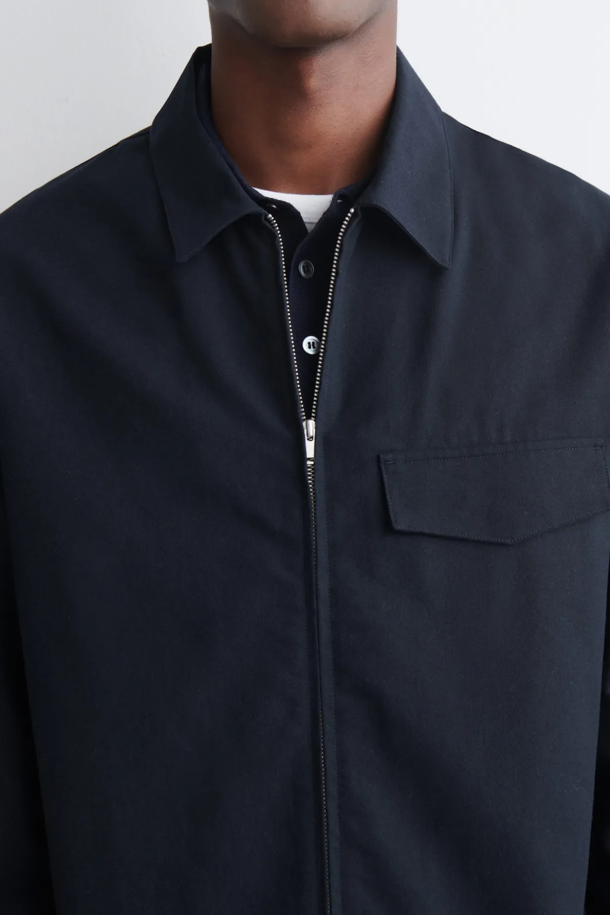 COTTON ZIPPED OVERSHIRT