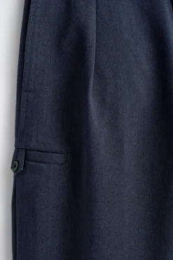 COTTON-BLEND BARREL-LEG UTILITY PANTS