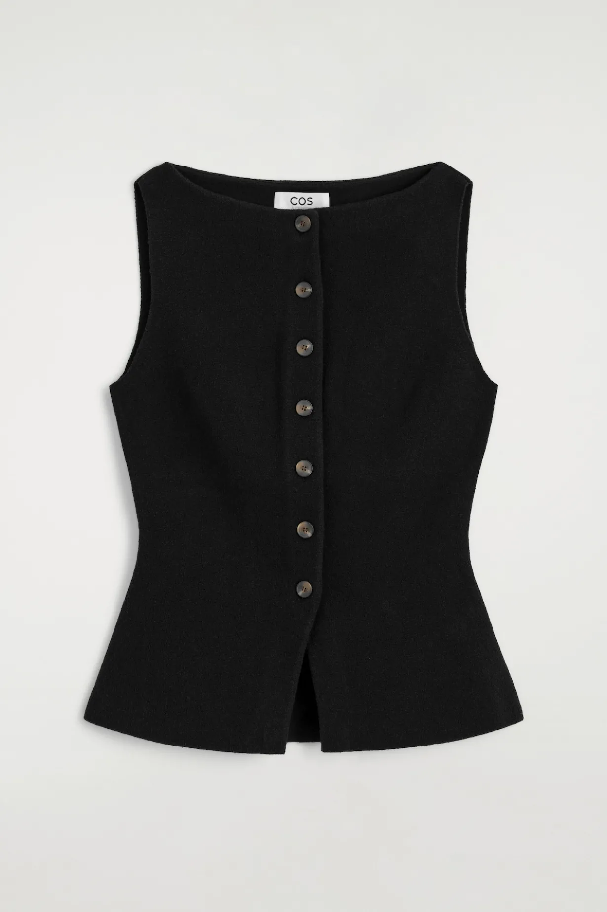 COTTON-BLEND CREPE VEST