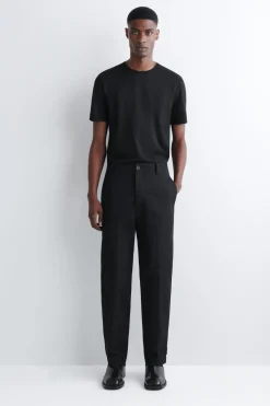 COTTON-CANVAS REGULAR-FIT STRAIGHT-LEG CHINOS