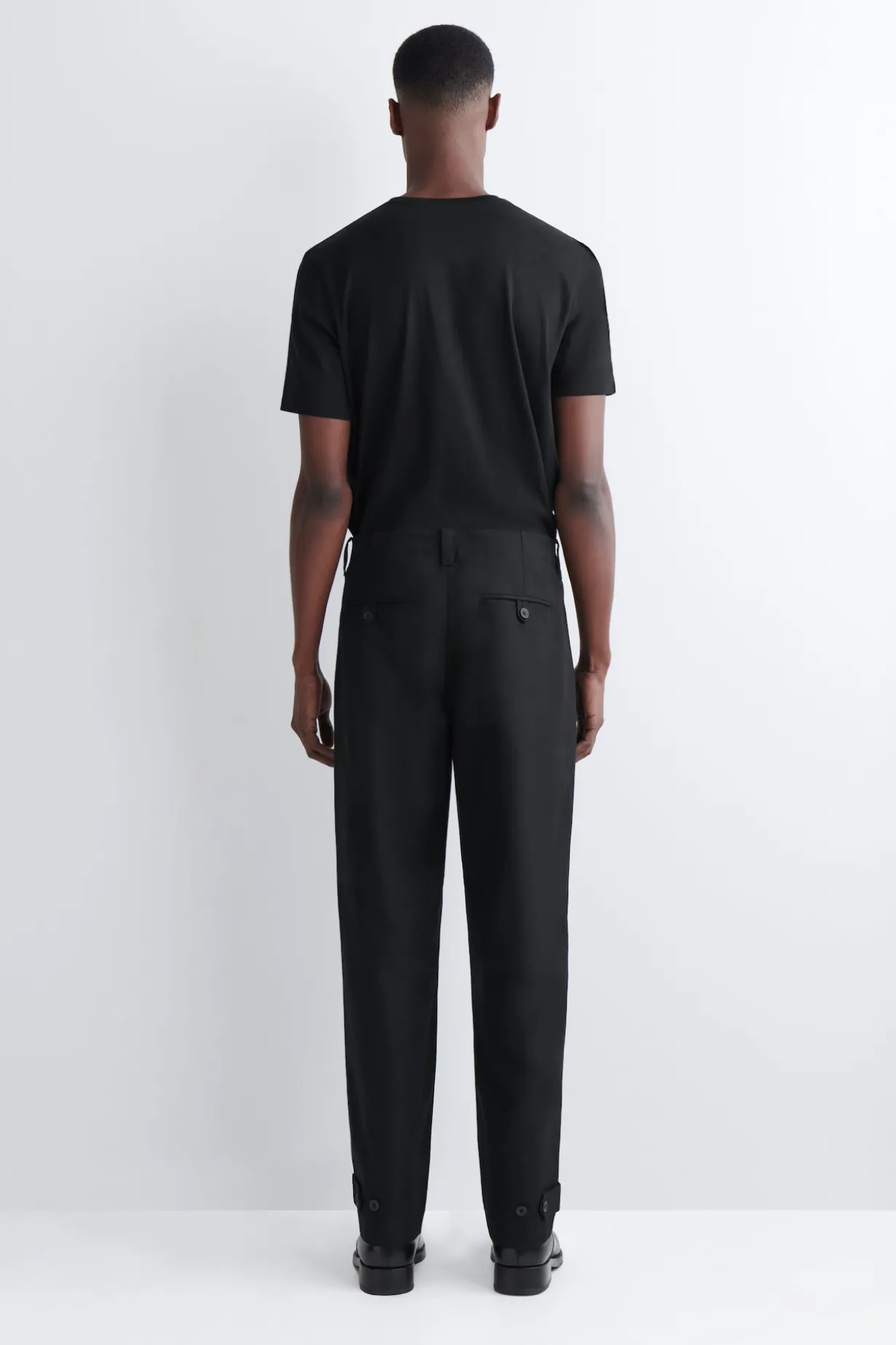 COTTON-CANVAS REGULAR-FIT STRAIGHT-LEG CHINOS