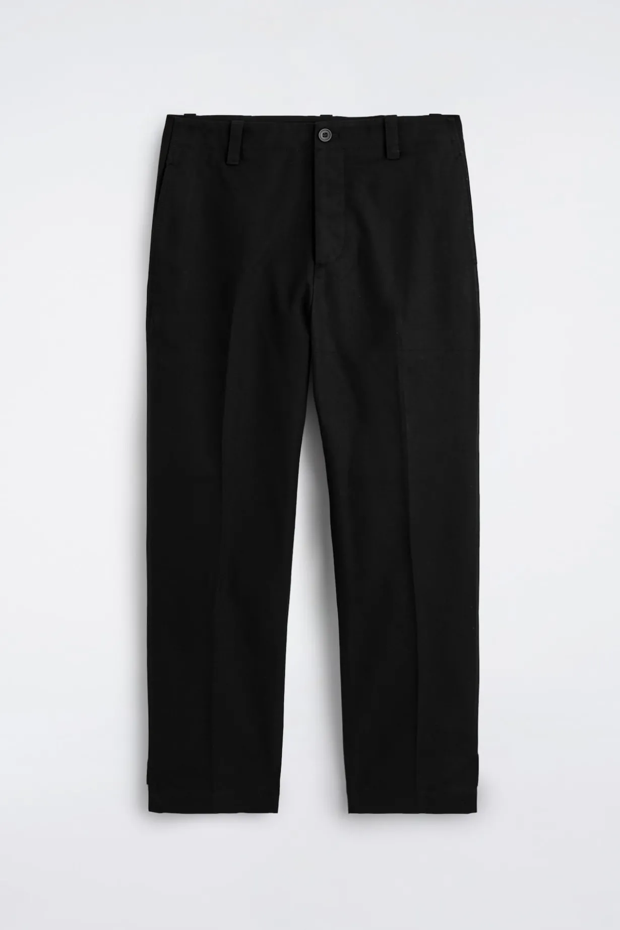 COTTON-CANVAS REGULAR-FIT STRAIGHT-LEG CHINOS