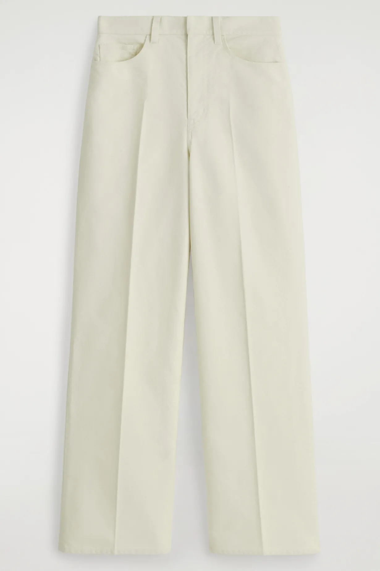 COTTON-CANVAS STRAIGHT-LEG PANTS