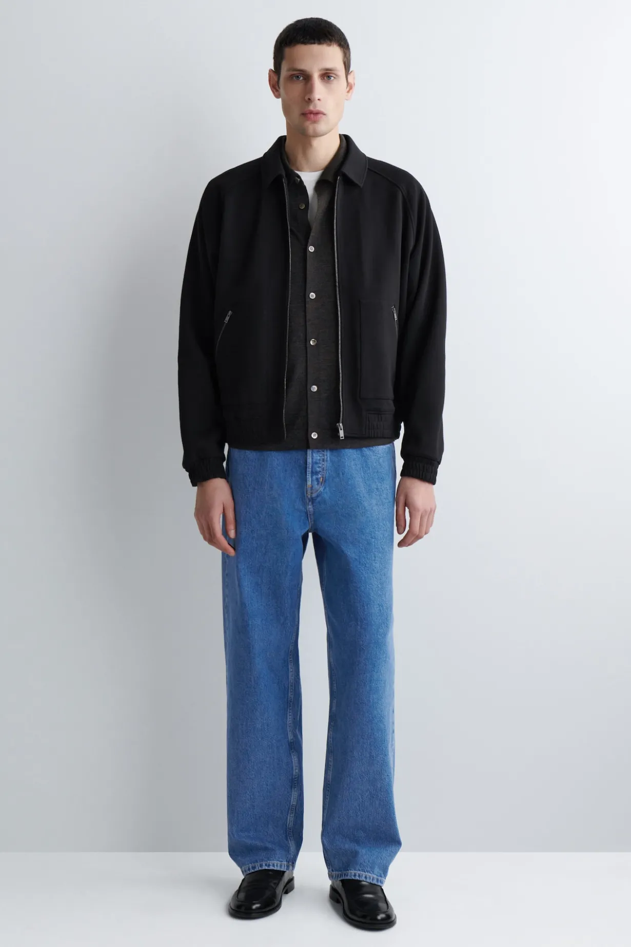 COTTON-JERSEY BOMBER JACKET