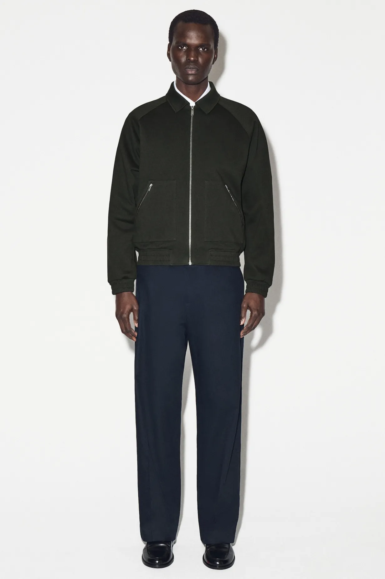 COTTON-JERSEY BOMBER JACKET
