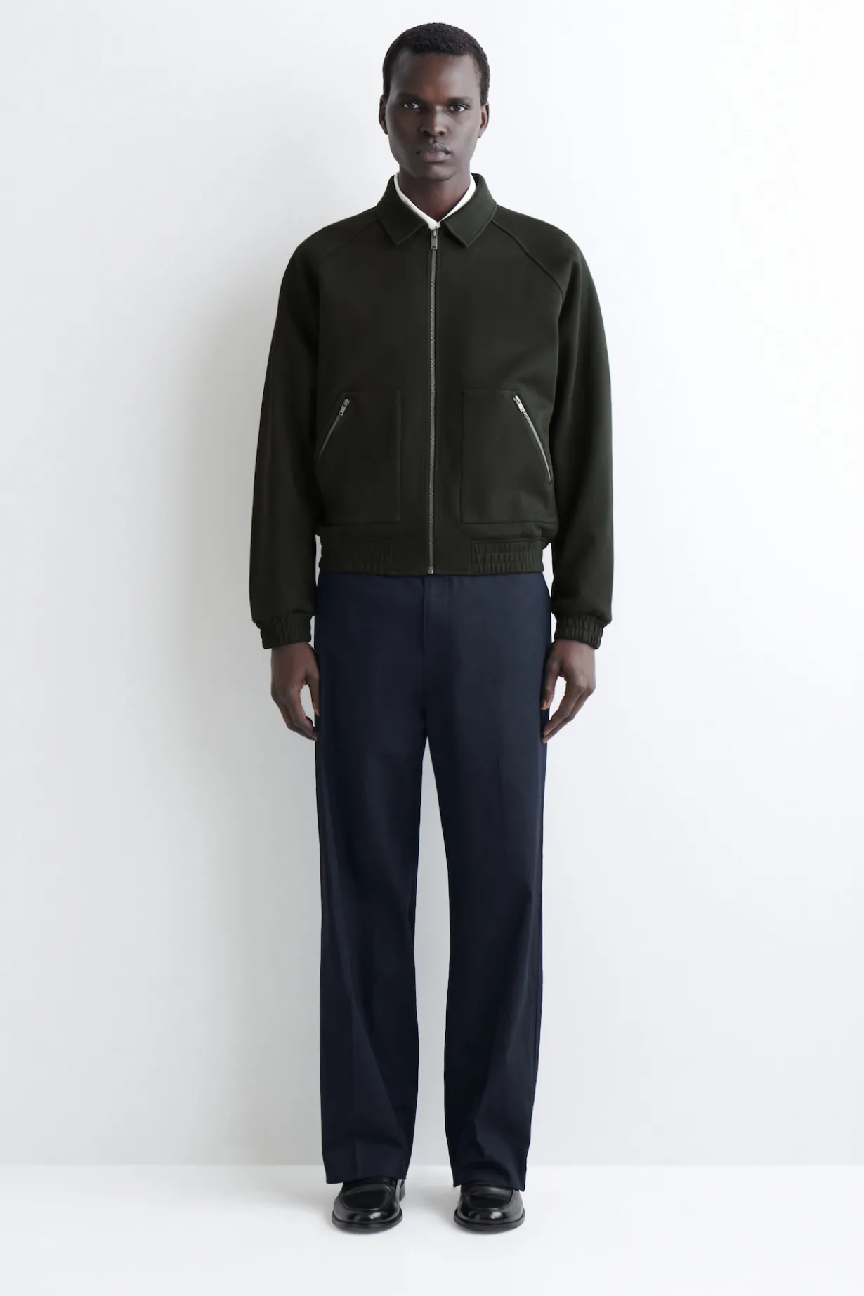 COTTON-JERSEY BOMBER JACKET