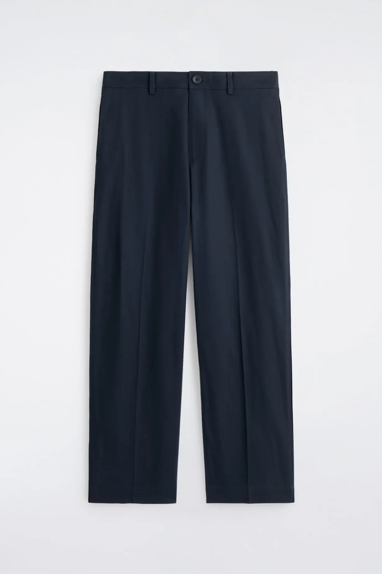 COTTON-LINEN RELAXED-FIT STRAIGHT-LEG PANTS