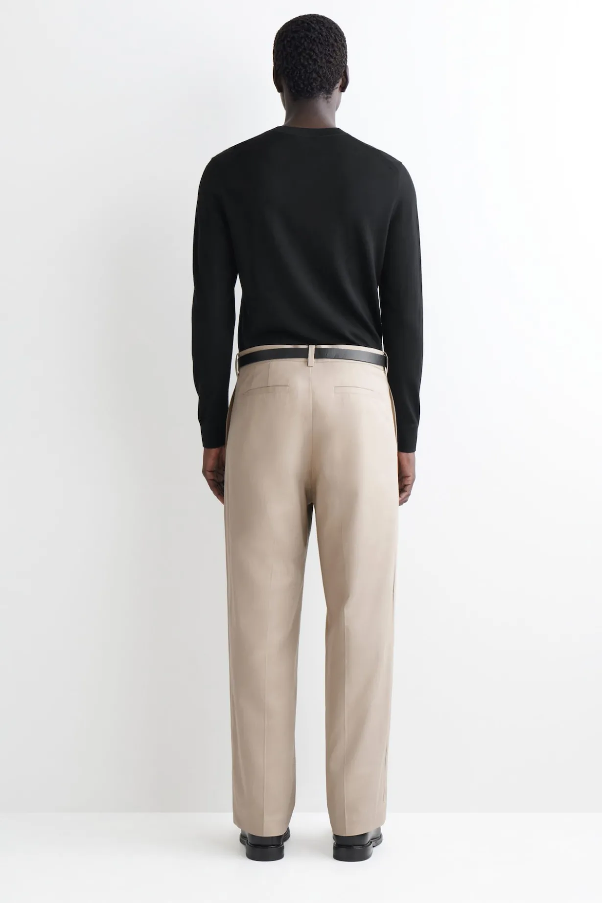 COTTON-LINEN RELAXED-FIT STRAIGHT-LEG PANTS
