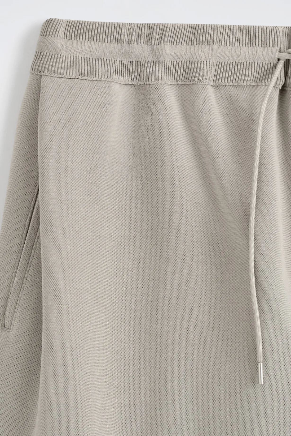 COTTON-PIQUÉ OVERSIZED BARREL-LEG JOGGERS