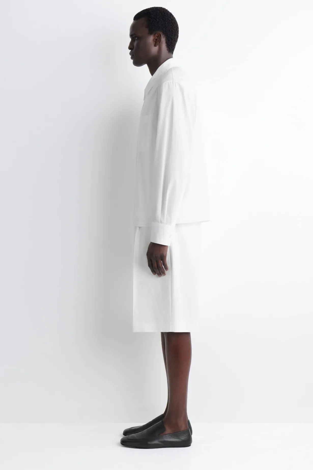 COTTON-POPLIN ZIP-UP SHIRT