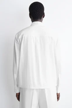 COTTON-POPLIN ZIP-UP SHIRT