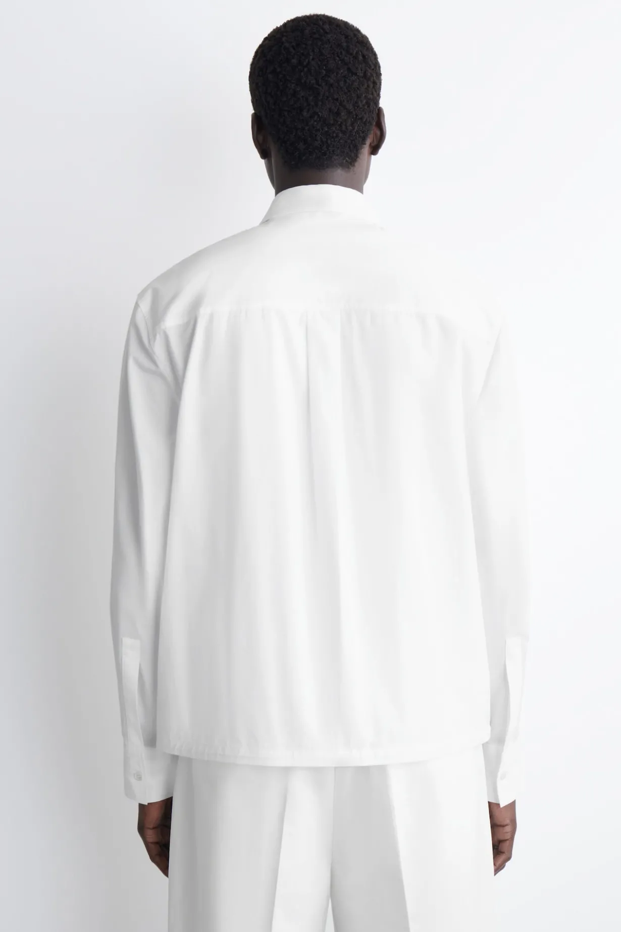 COTTON-POPLIN ZIP-UP SHIRT