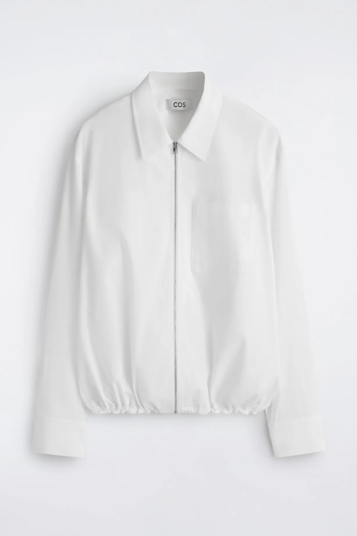 COTTON-POPLIN ZIP-UP SHIRT