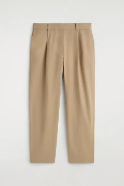 COTTON-TWILL TAPERED PANTS