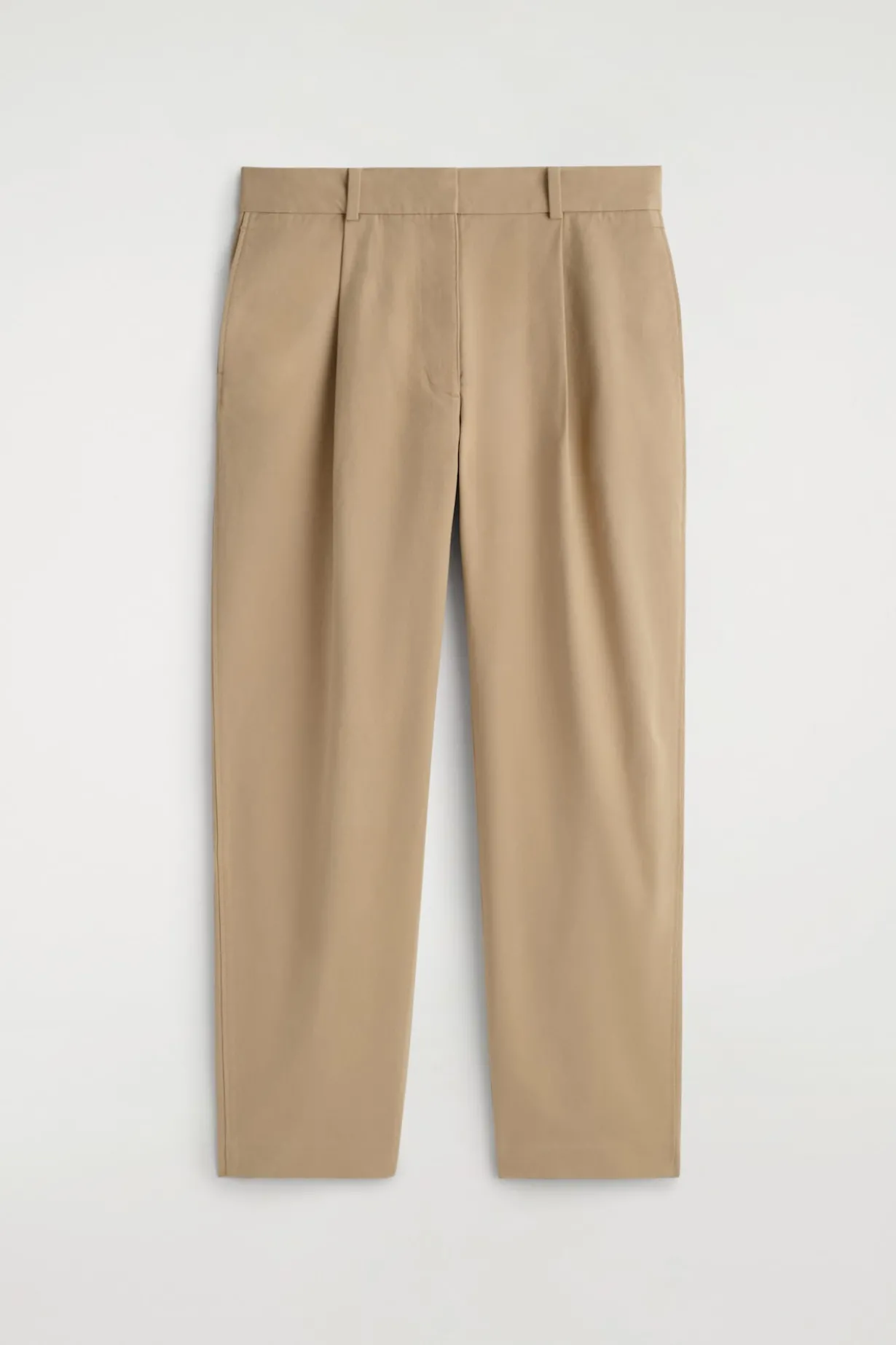 COTTON-TWILL TAPERED PANTS
