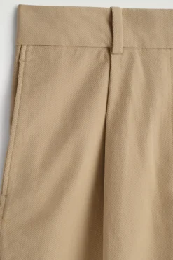COTTON-TWILL TAPERED PANTS