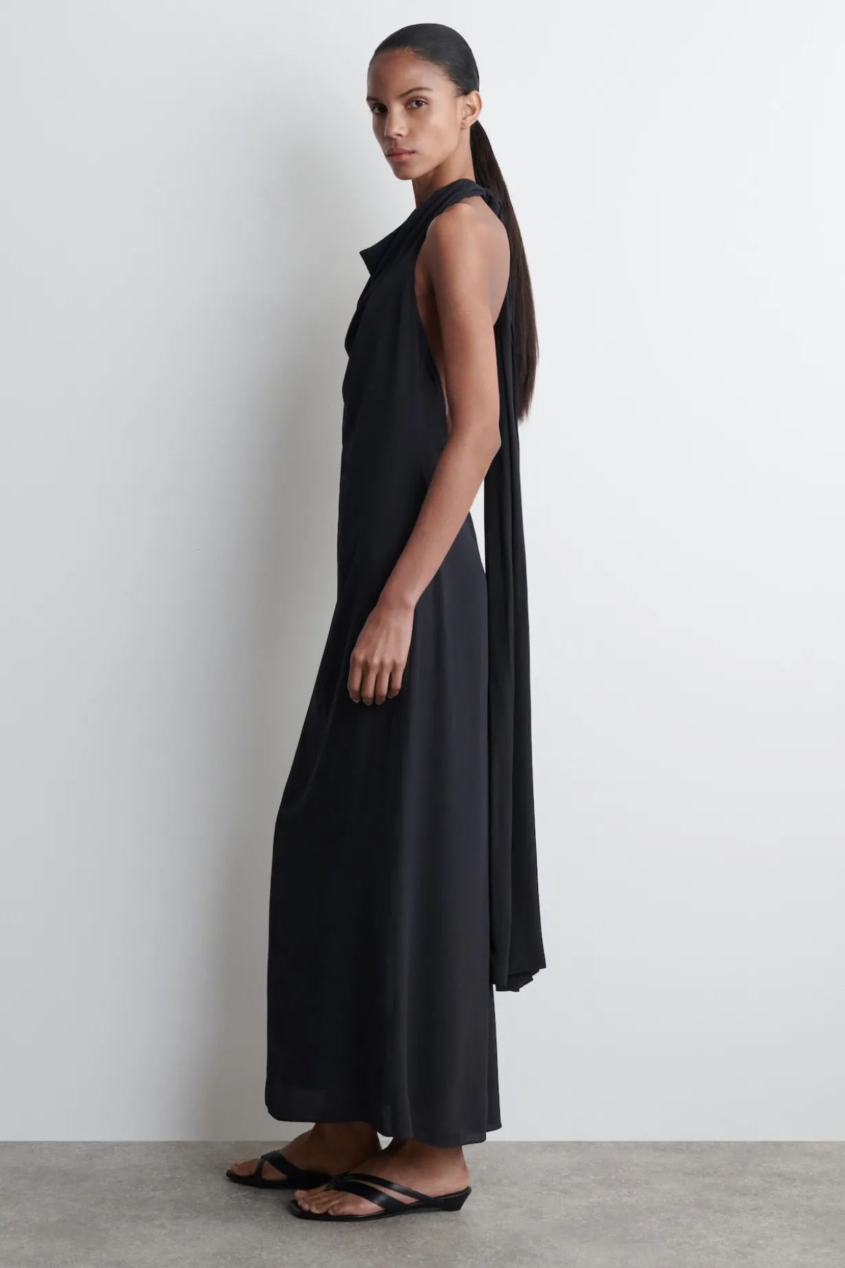 COWL-NECK MAXI DRESS