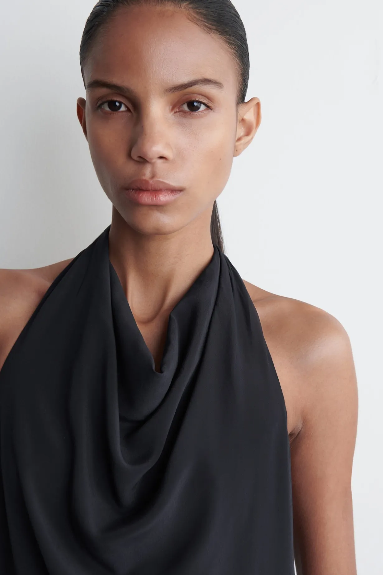 COWL-NECK MAXI DRESS