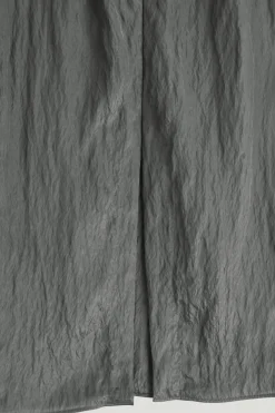 CRINKLED-SATIN PENCIL SKIRT